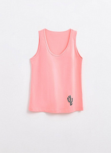 Dea Mia Майка женская 5702 SINGLET (100% Хлопок с аппликацией)