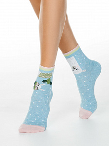 CONTE HAPPY Хлопковые носки с рисунками "Лама и кактус"