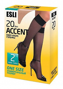 Гольфы женские Accent 20 (2 пары) nero