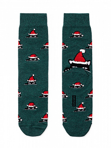 DIWARI Новогодние носки с пушистой нитью «Xmas cat»