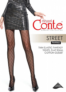 CONTE STREET Колготки женские с рисунком «точки»