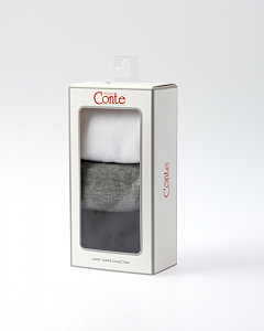 CONTE ELEGANT (3 пары в коробке) Классические однотонные носки