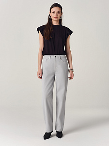 CONTE Серые джинсы loose с лавандовым оттенком CON-943