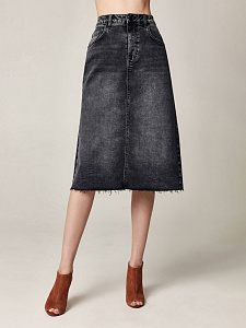 CONTE CON-496 Джинсовая юбка с необработанным краем