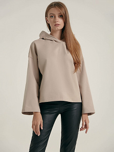 CONTE LD 1366 Оversize-худи на флисе с вышивкой "True"