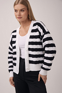 CONTE Укороченный кардиган на пуговицах с V-образным вырезом LDK 23101