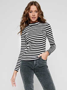 CONTE LD 1037 Водолазка в полоску из вискозы премиального качества женская